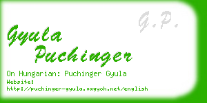 gyula puchinger business card